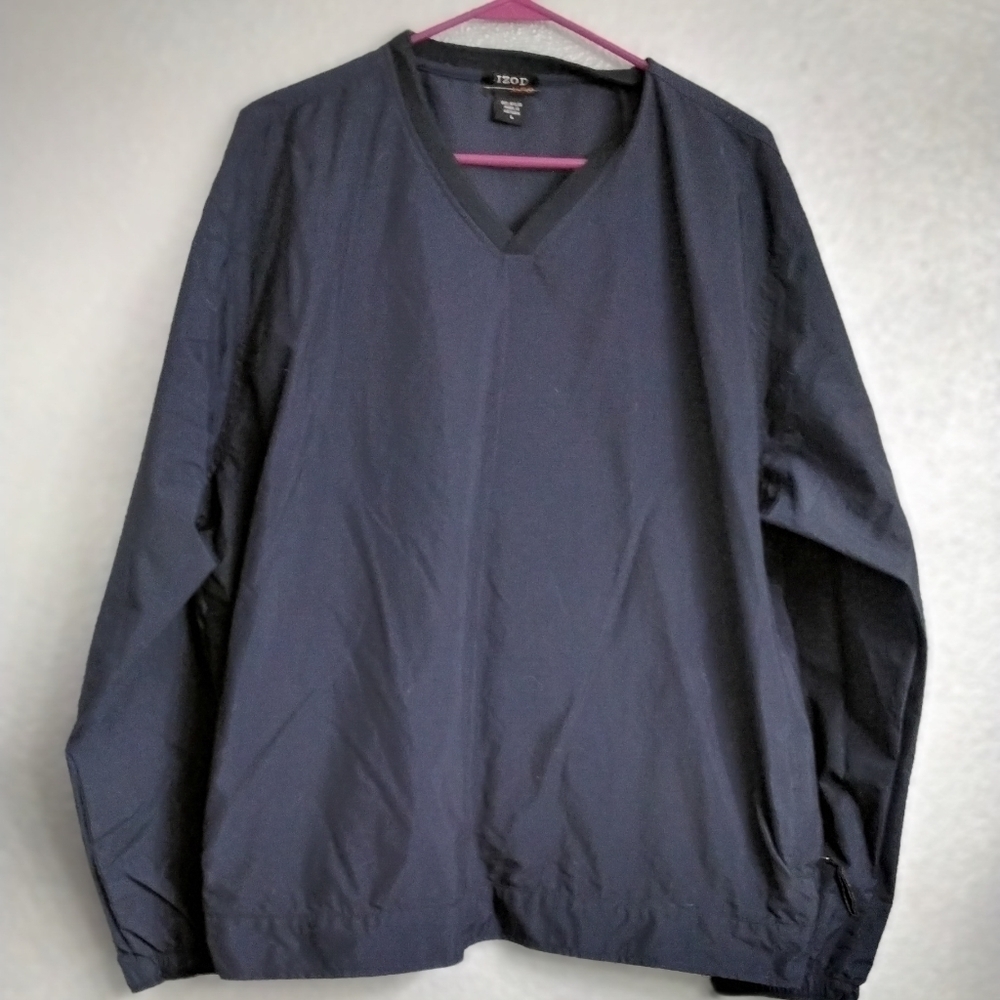 IZOD X.F.G. Men's Blue Golf V-Neck Pullover Windbreaker . Size L